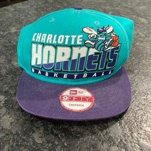 New Era Charlotte Hornets Snapback Hat With Original Stickers